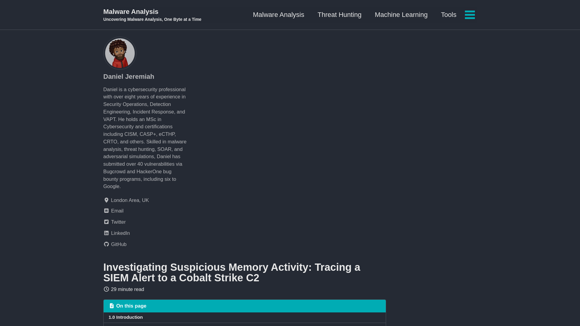 Investigating Suspicious Memory Activity: Tracing a SIEM Alert to a Cobalt Strike C2 - Malware Analysis