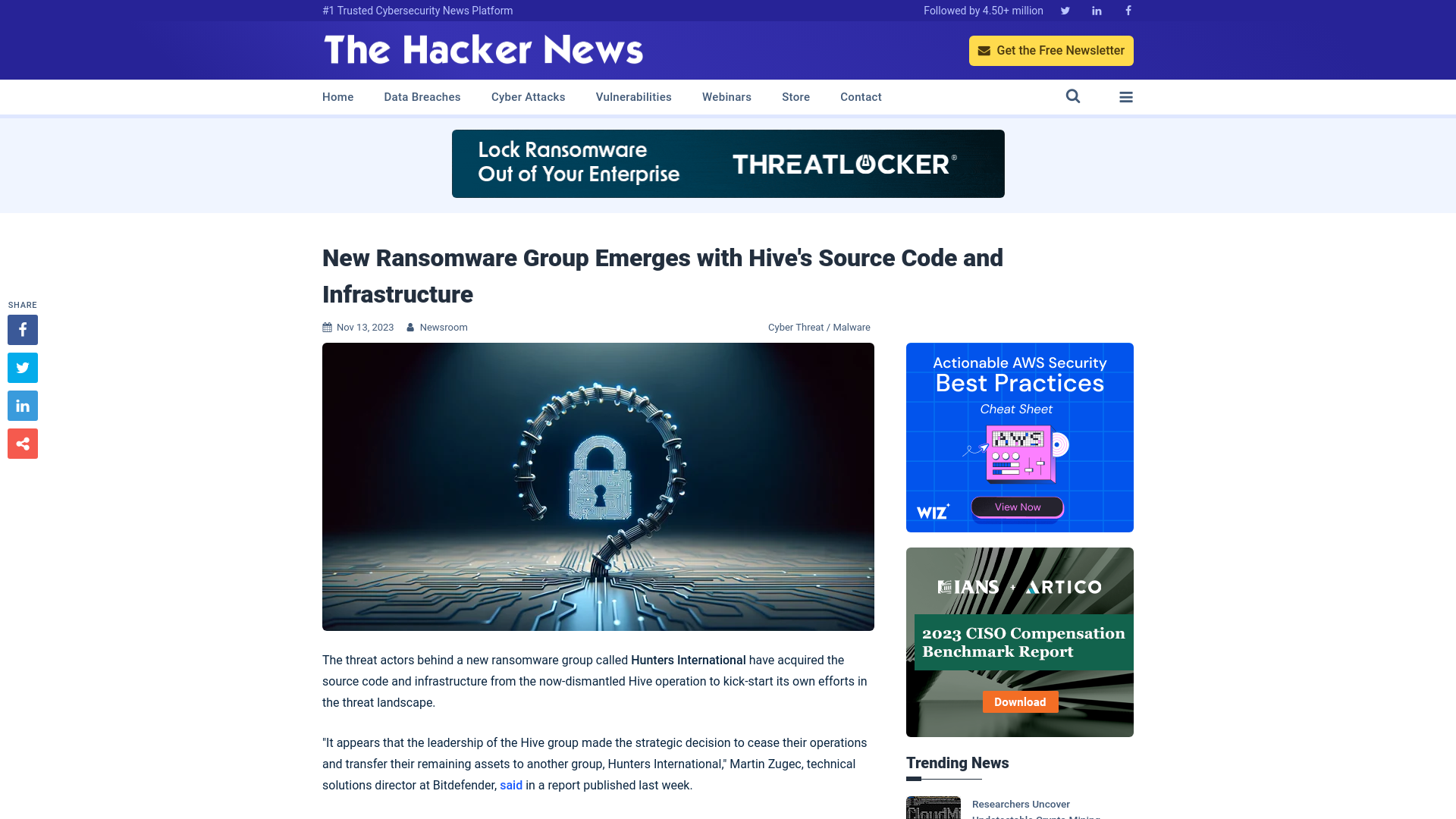 New Ransomware Group Emerges with Hive's Source Code and Infrastructure