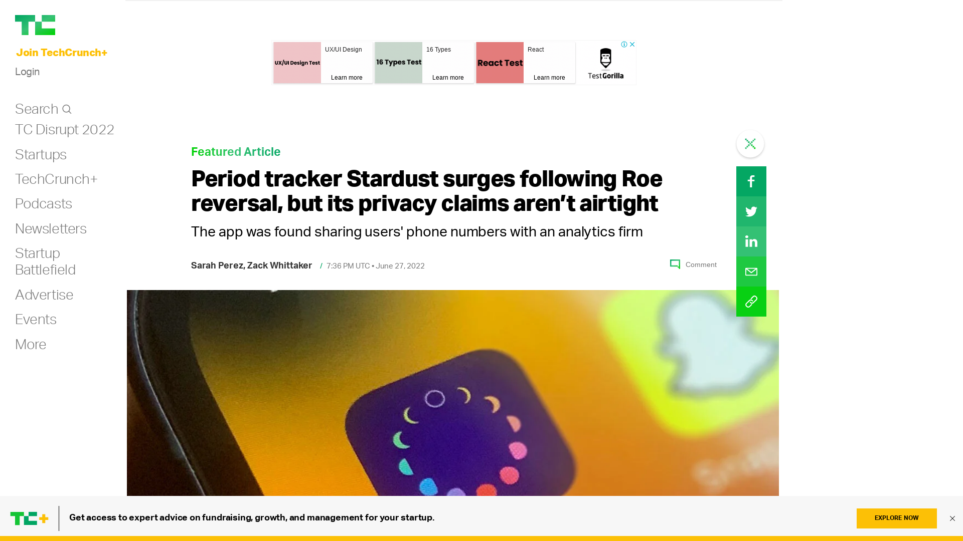 Period tracker Stardust surges following Roe reversal, but its privacy claims aren’t airtight | TechCrunch