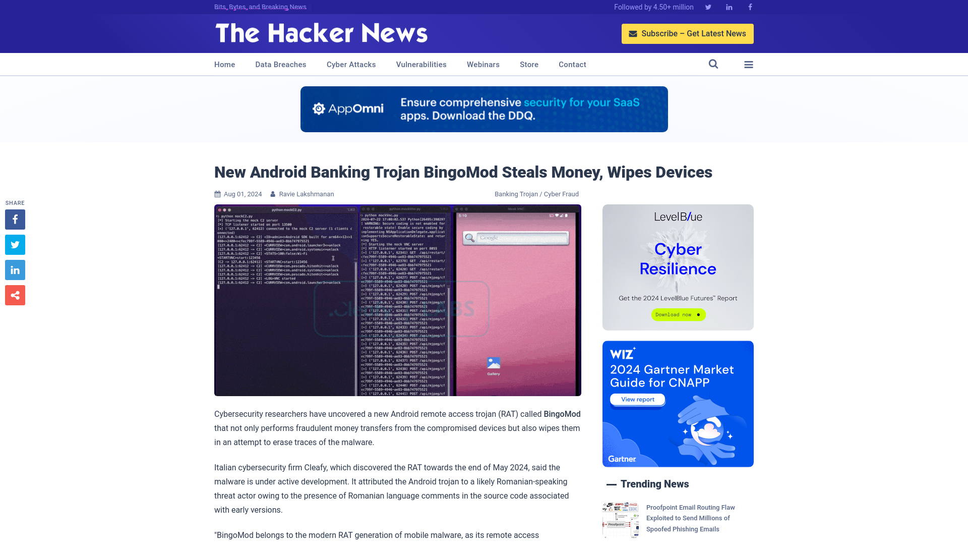 New Android Banking Trojan BingoMod Steals Money, Wipes Devices