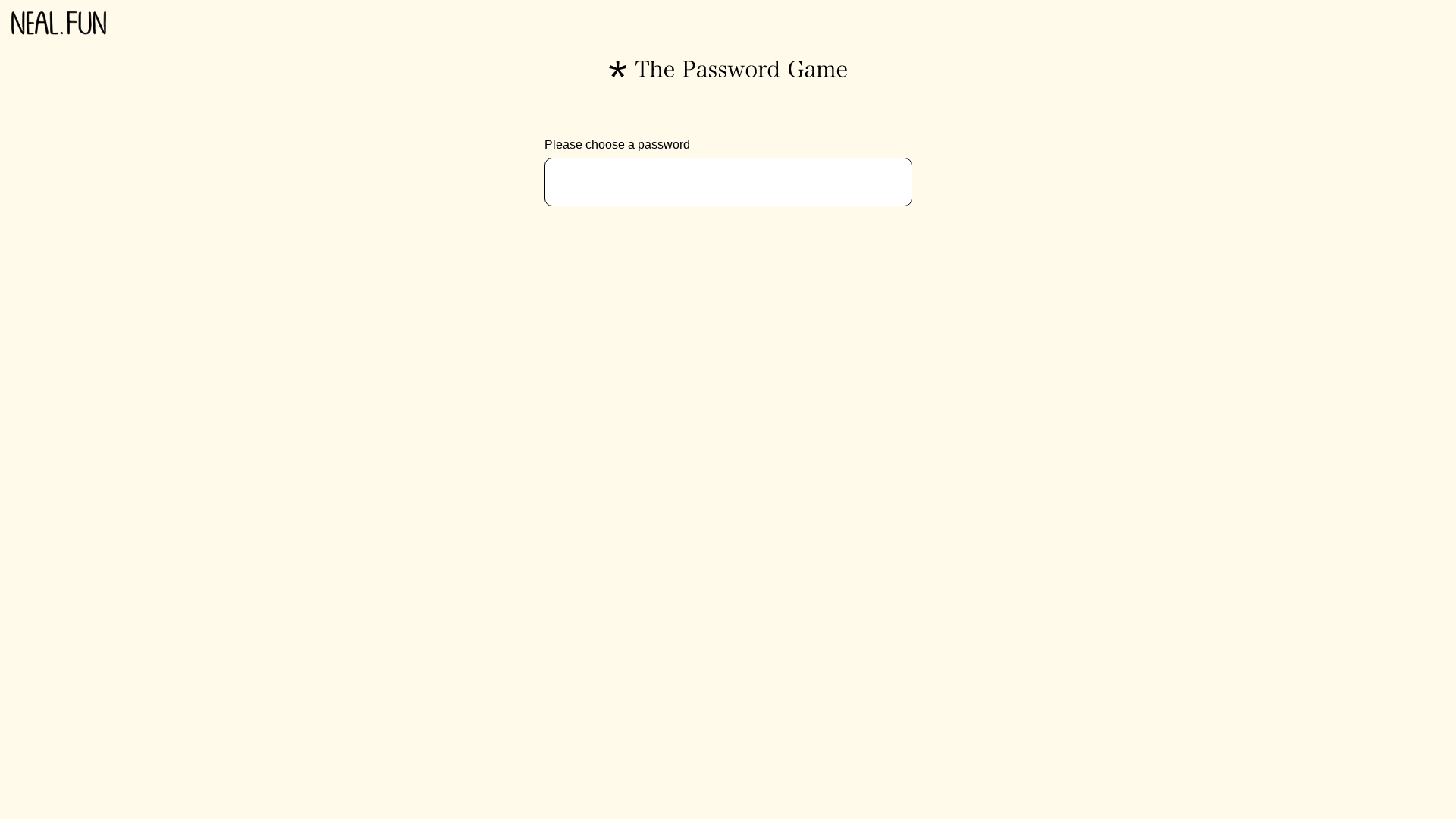 The Password Game