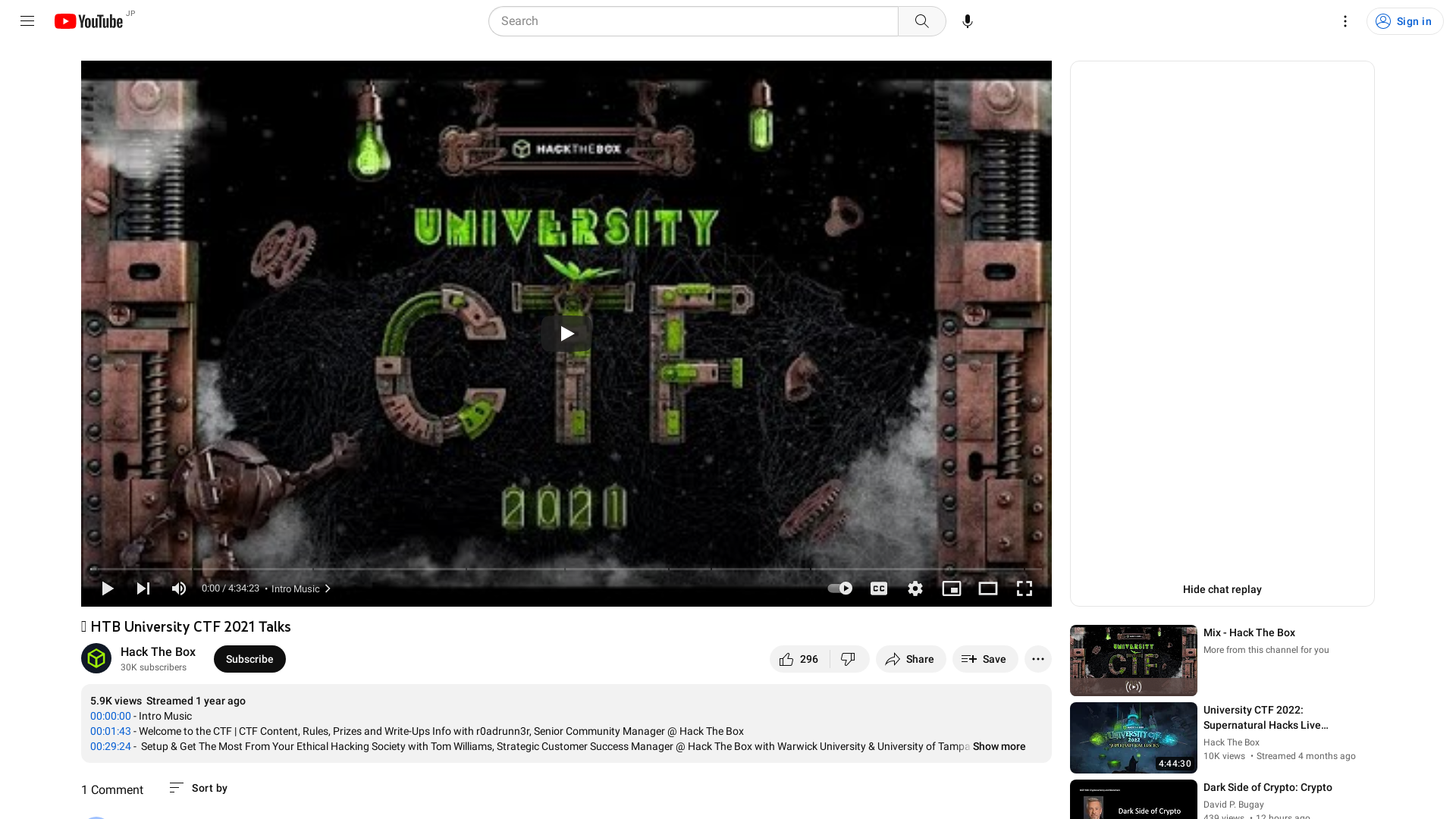 🎙️ HTB University CTF 2021 Talks - YouTube