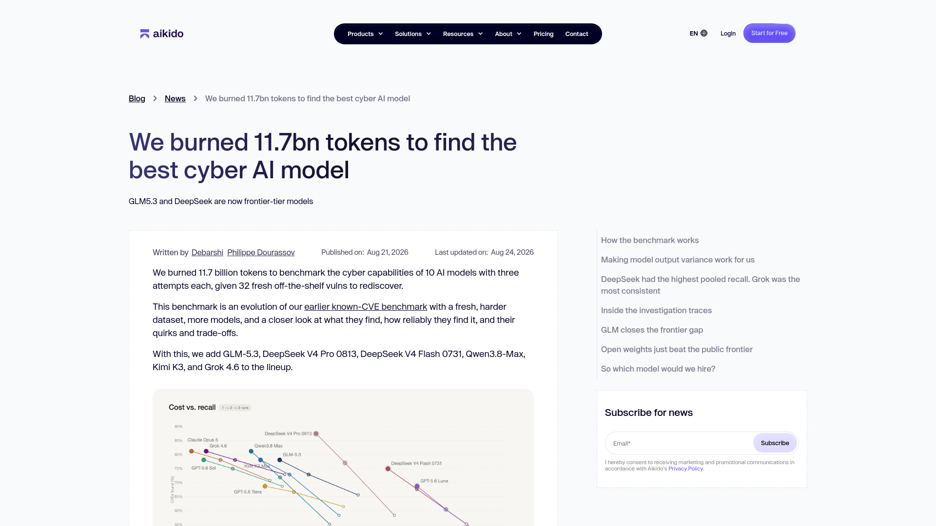 We burned 11.7bn tokens to find the best cyber AI model | GLM5.3 and DeepSeek are now frontier