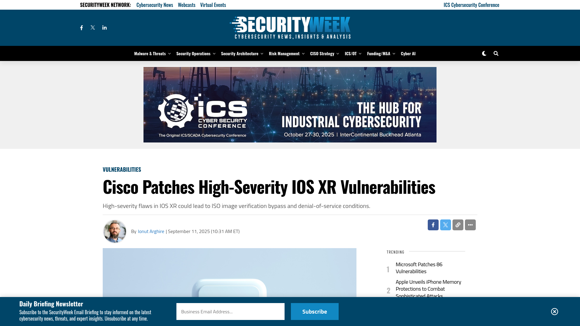 Cisco Patches High-Severity IOS XR Vulnerabilities - SecurityWeek