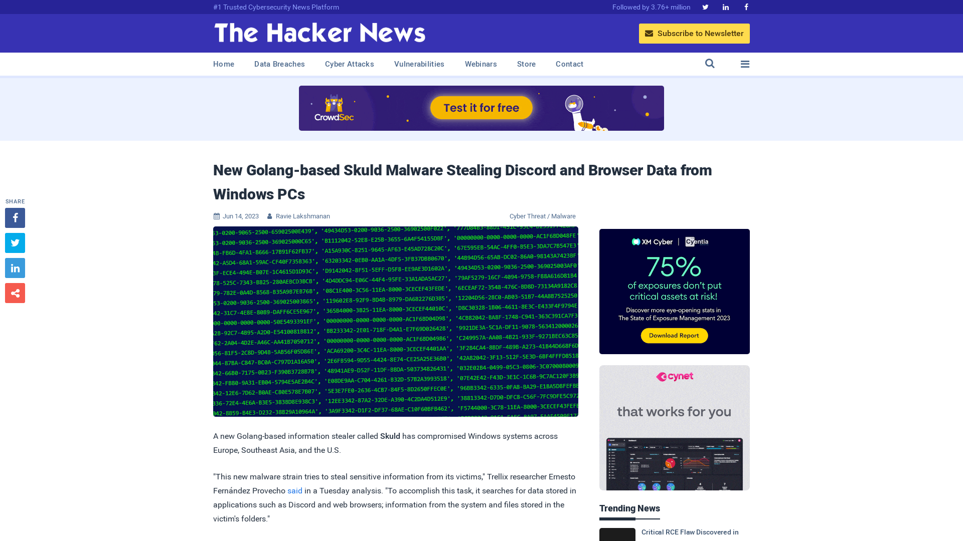 New Golang-based Skuld Malware Stealing Discord and Browser Data from Windows PCs