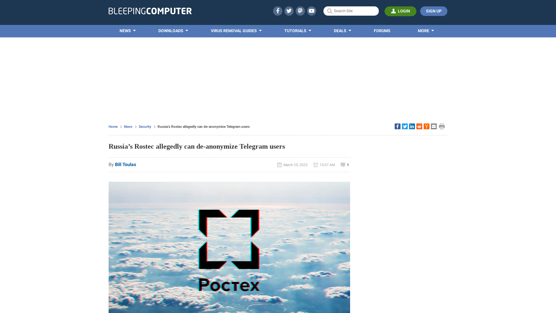 Russia’s Rostec allegedly can de-anonymize Telegram users