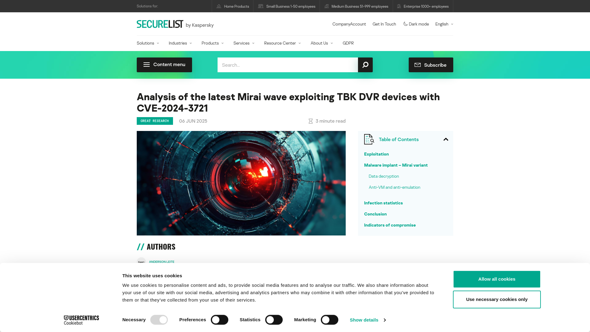 New Mirai botnet campaign targets DVR devices | Securelist