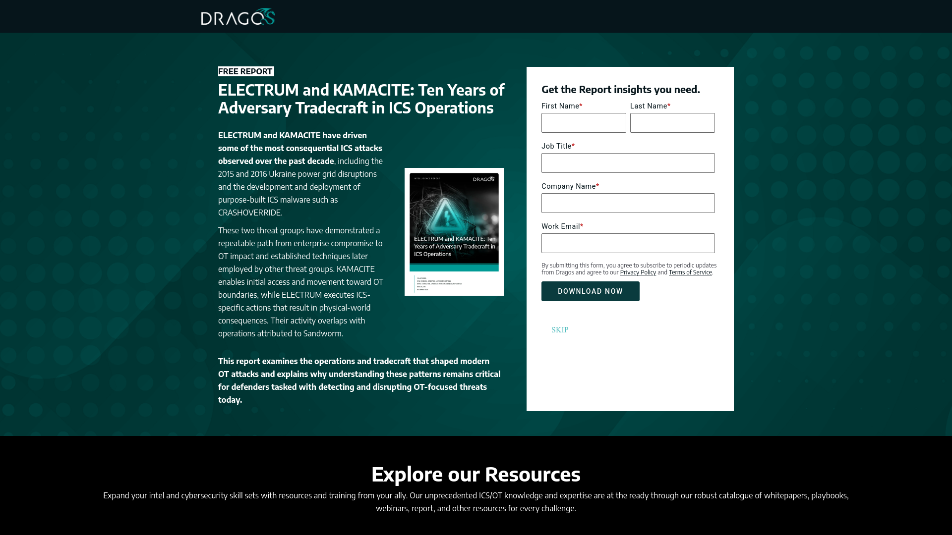 Report | ELECTRUM and KAMACITE: Ten Years of Adversary Tradecraft in ICS Operations | Dragos