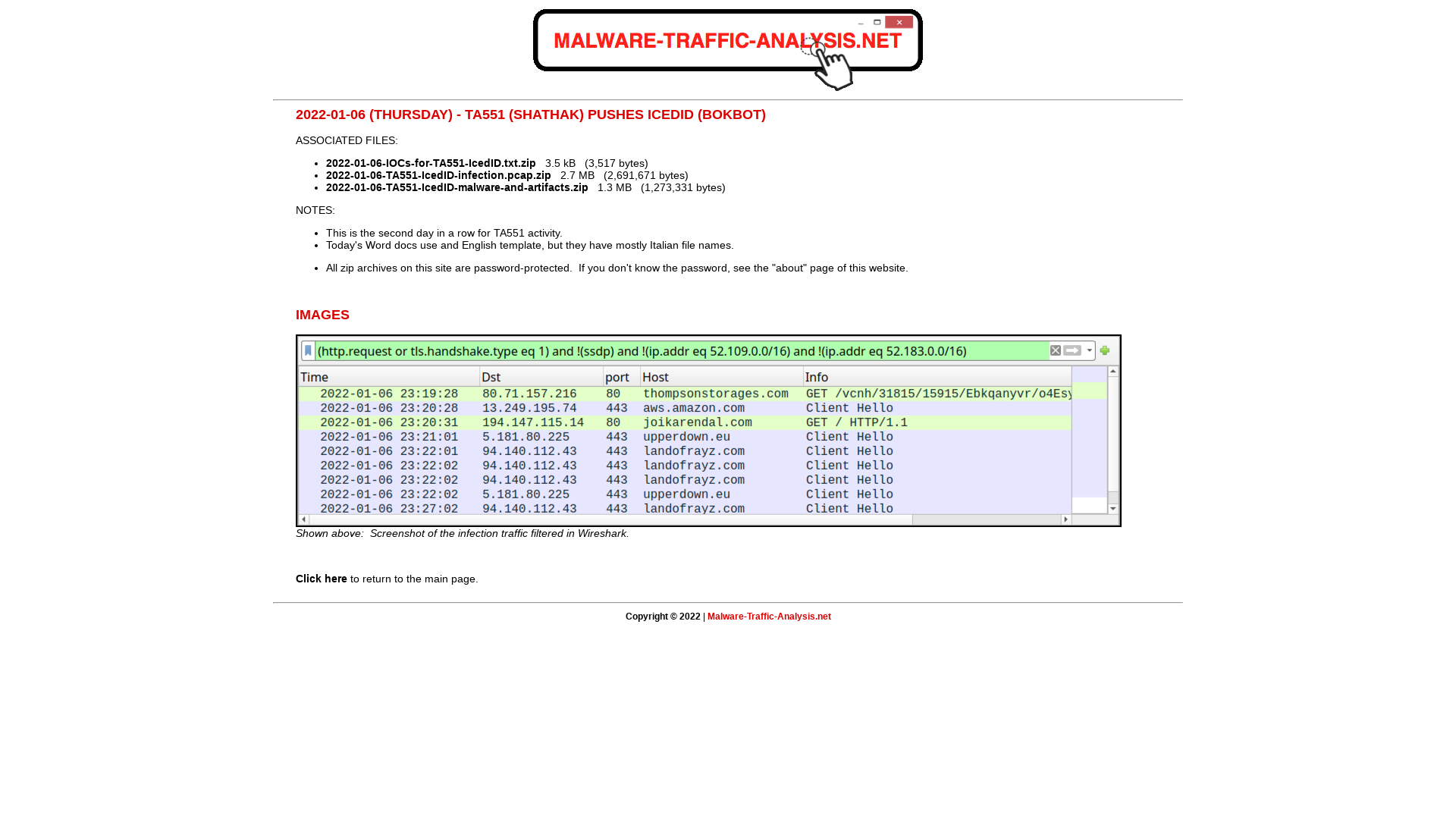 Malware-Traffic-Analysis.net - 2022-01-06 (Thursday) - TA551 (Shathak) pushes IcedID (Bokbot)