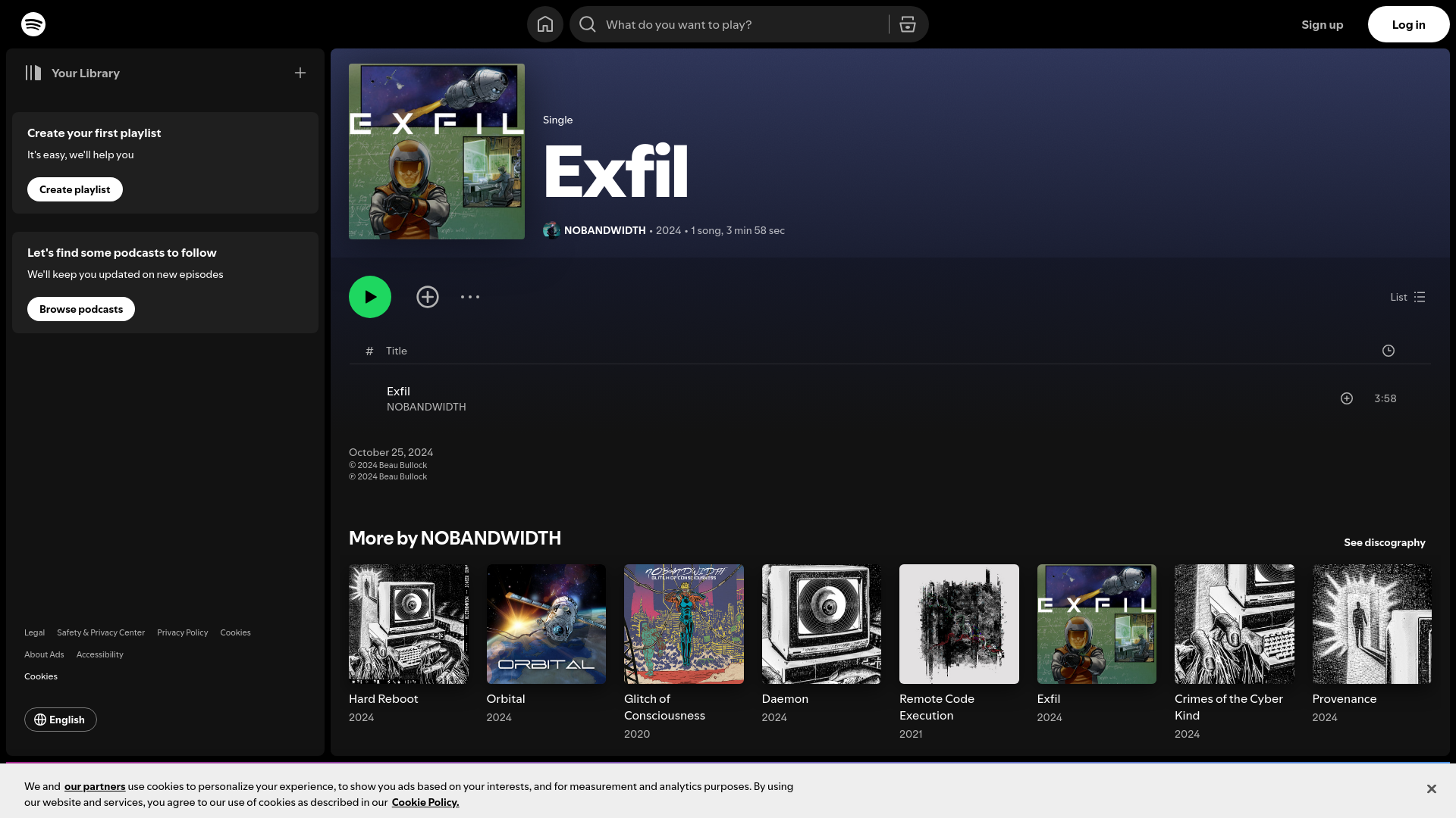 Exfil - Single by NOBANDWIDTH | Spotify