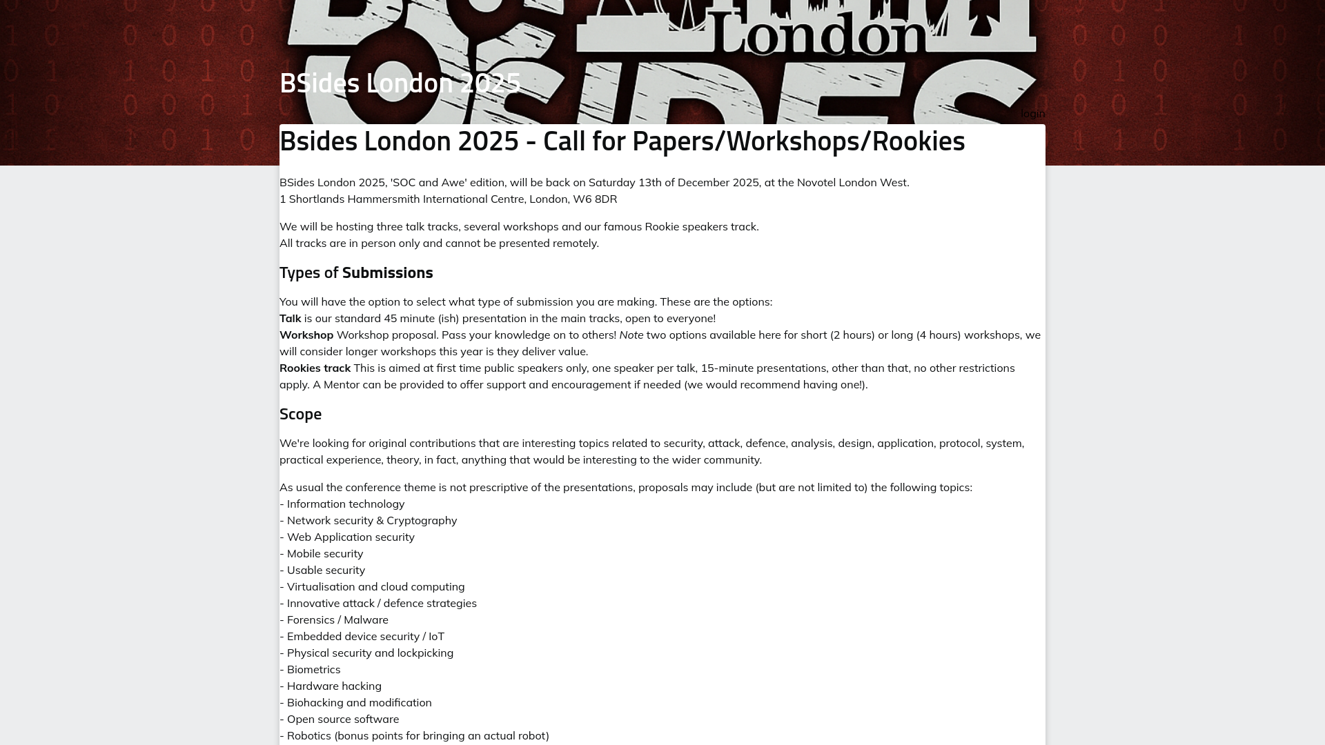 BSides London 2025 :: pretalx