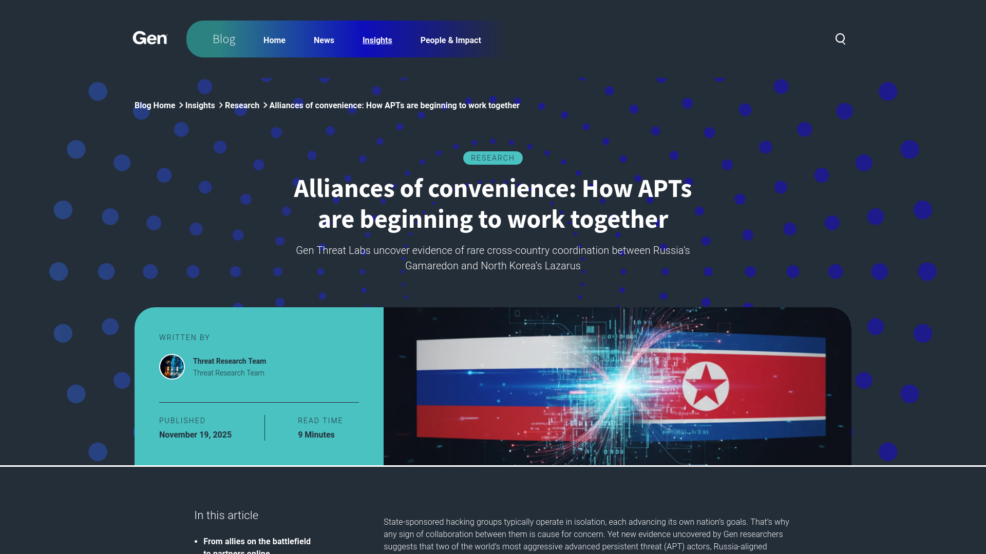 Gen Blogs | Alliances of convenience: How APTs are beginning to work together