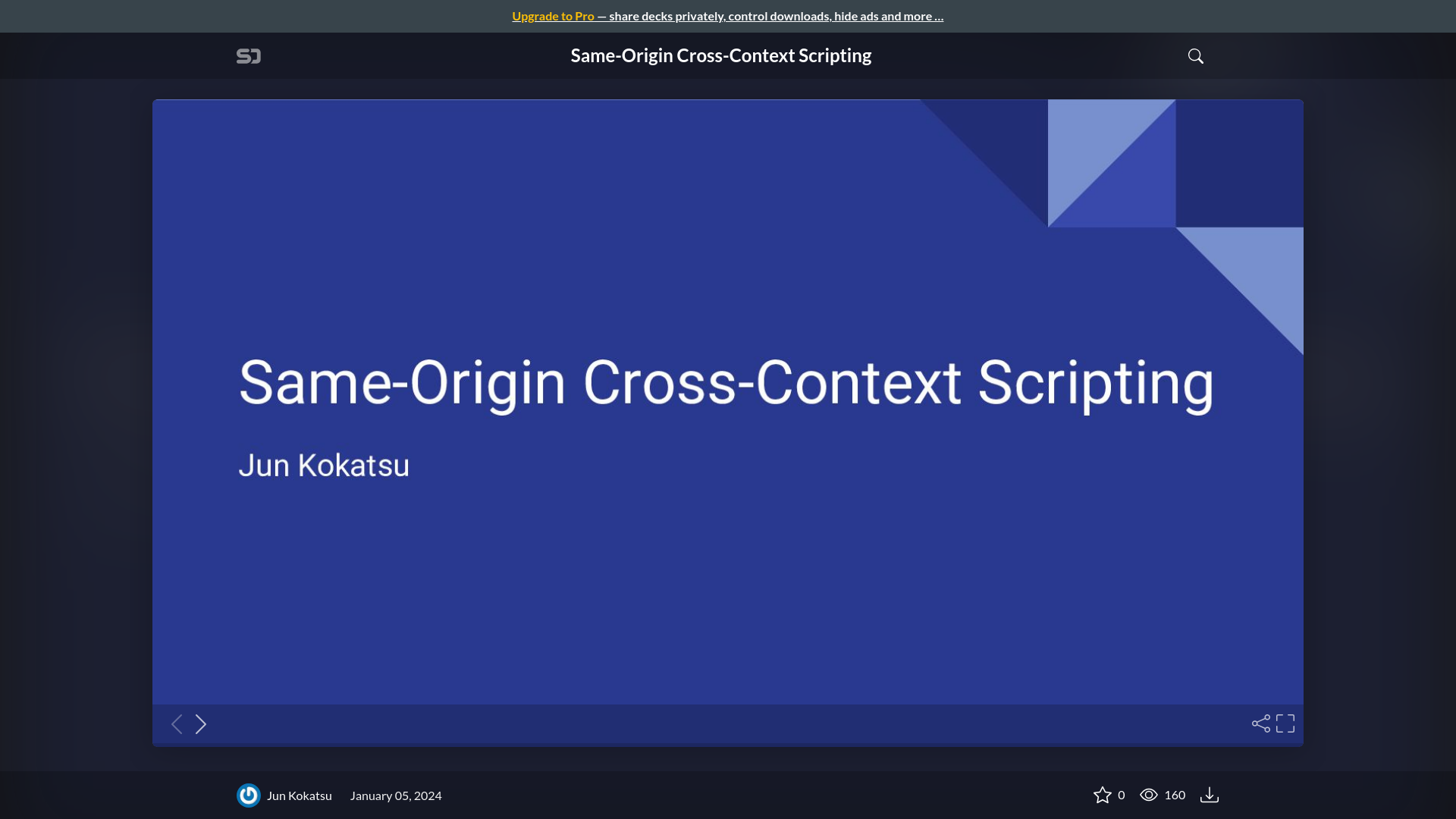 Same-Origin Cross-Context Scripting - Speaker Deck