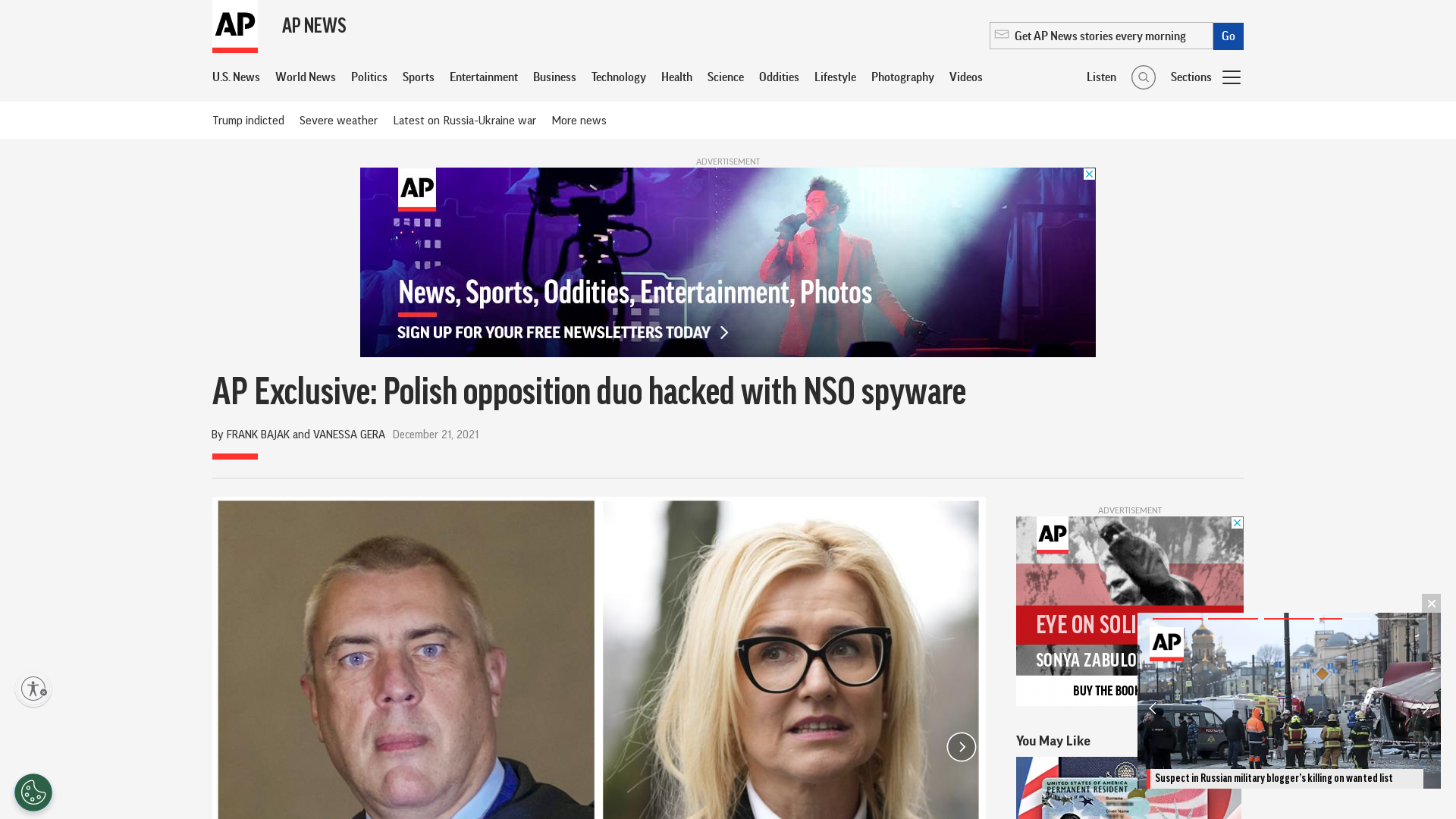 AP Exclusive: Polish opposition duo hacked with NSO spyware | AP News