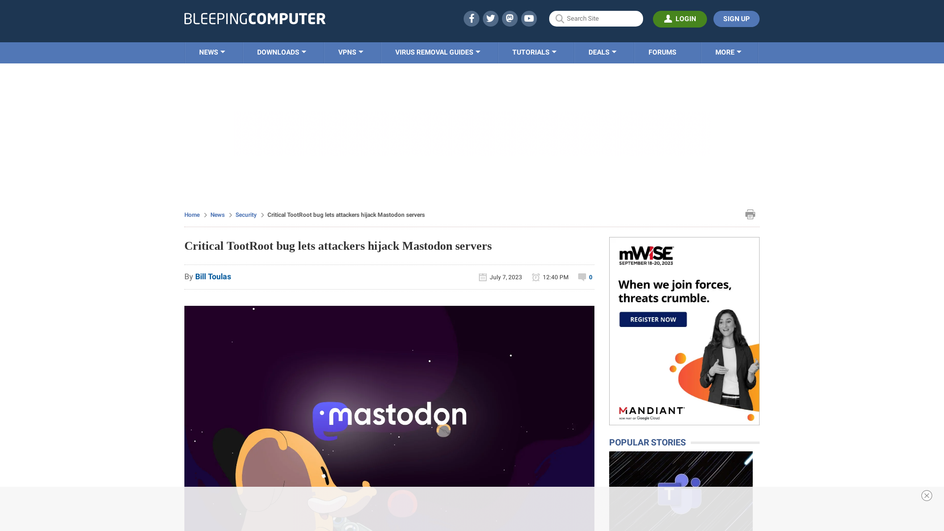 Critical TootRoot bug lets attackers hijack Mastodon servers