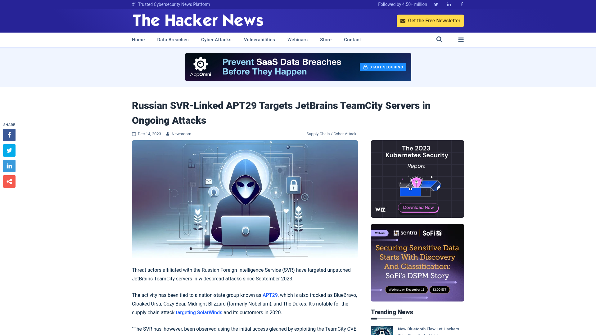 Russian SVR-Linked APT29 Targets JetBrains TeamCity Servers in Ongoing Attacks