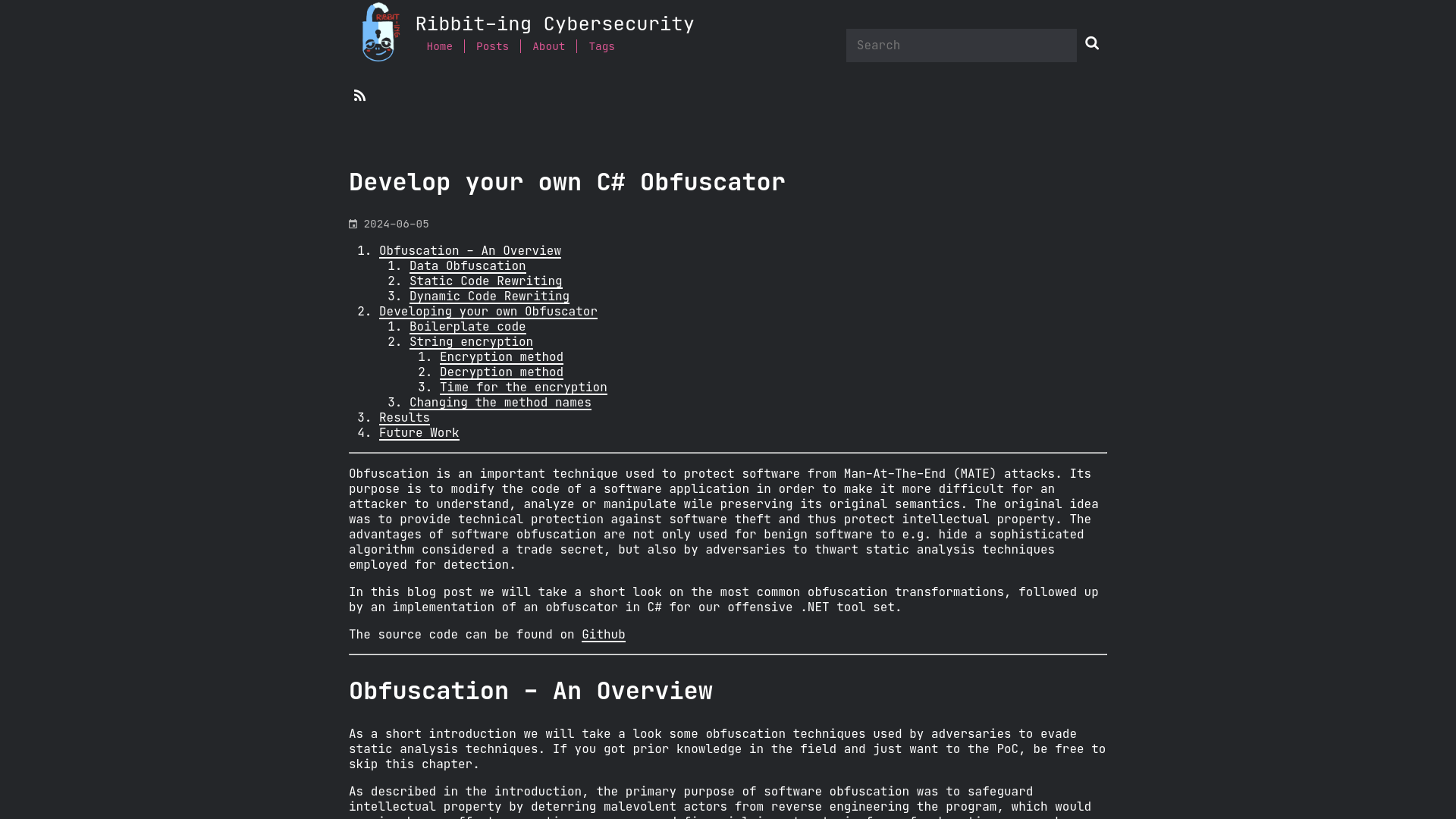 Develop your own C# Obfuscator – Ribbit-ing Cybersecurity