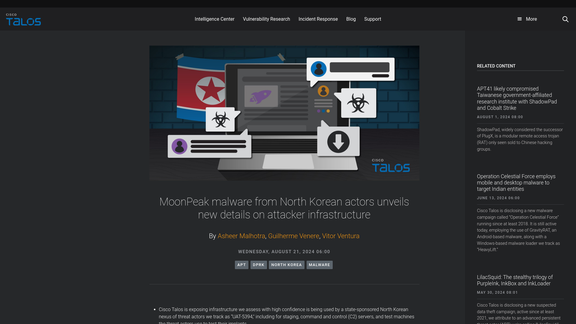 MoonPeak malware from North Korean actors unveils new details on attacker infrastructure