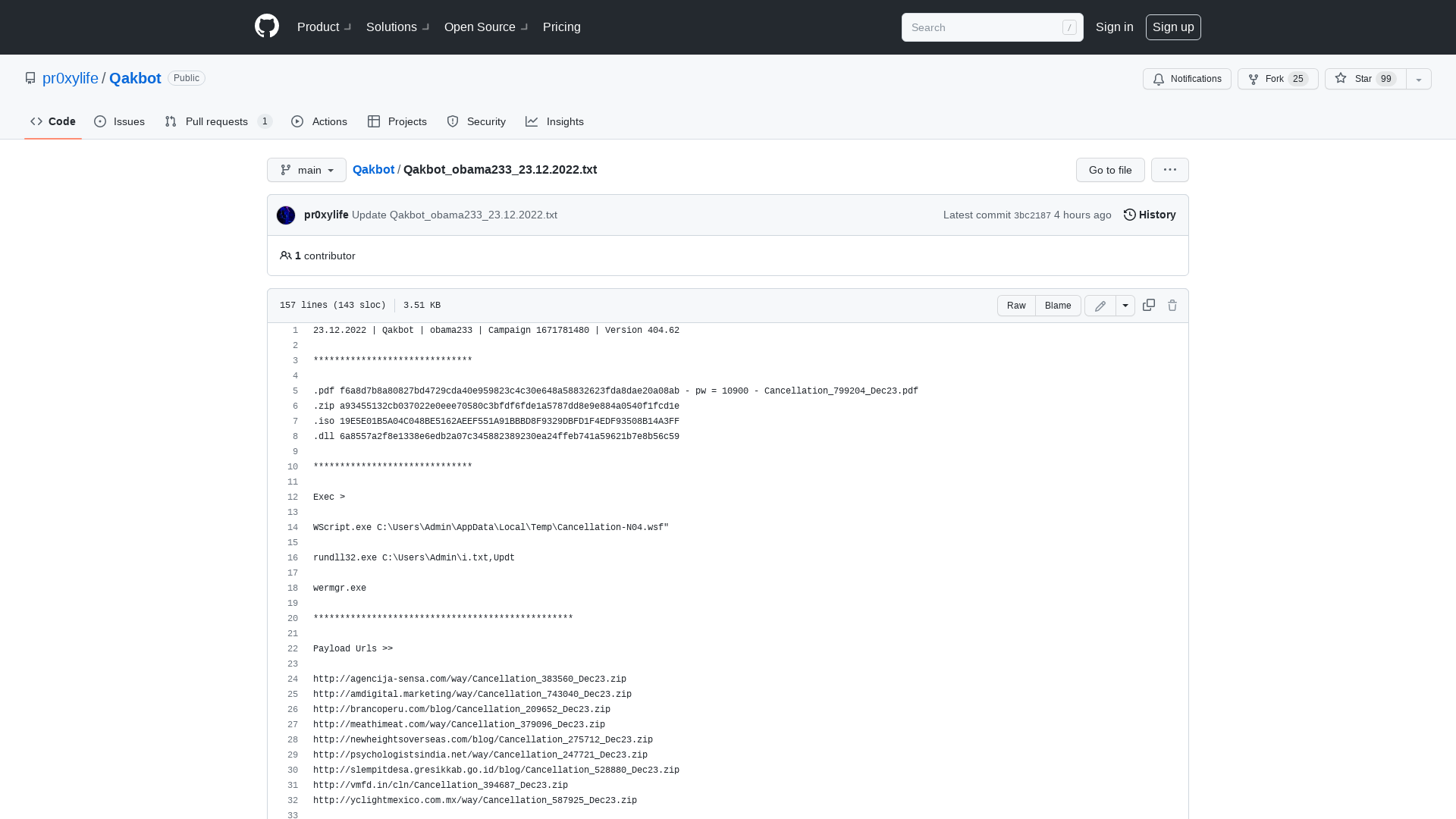 Qakbot/Qakbot_obama233_23.12.2022.txt at main · pr0xylife/Qakbot · GitHub
