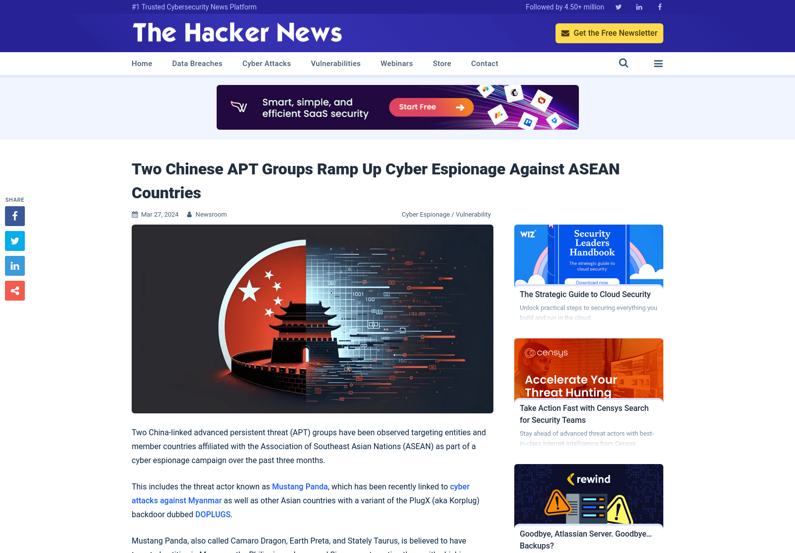 Two Chinese APT Groups Ramp Up Cyber Espionage Against ASEAN Countries