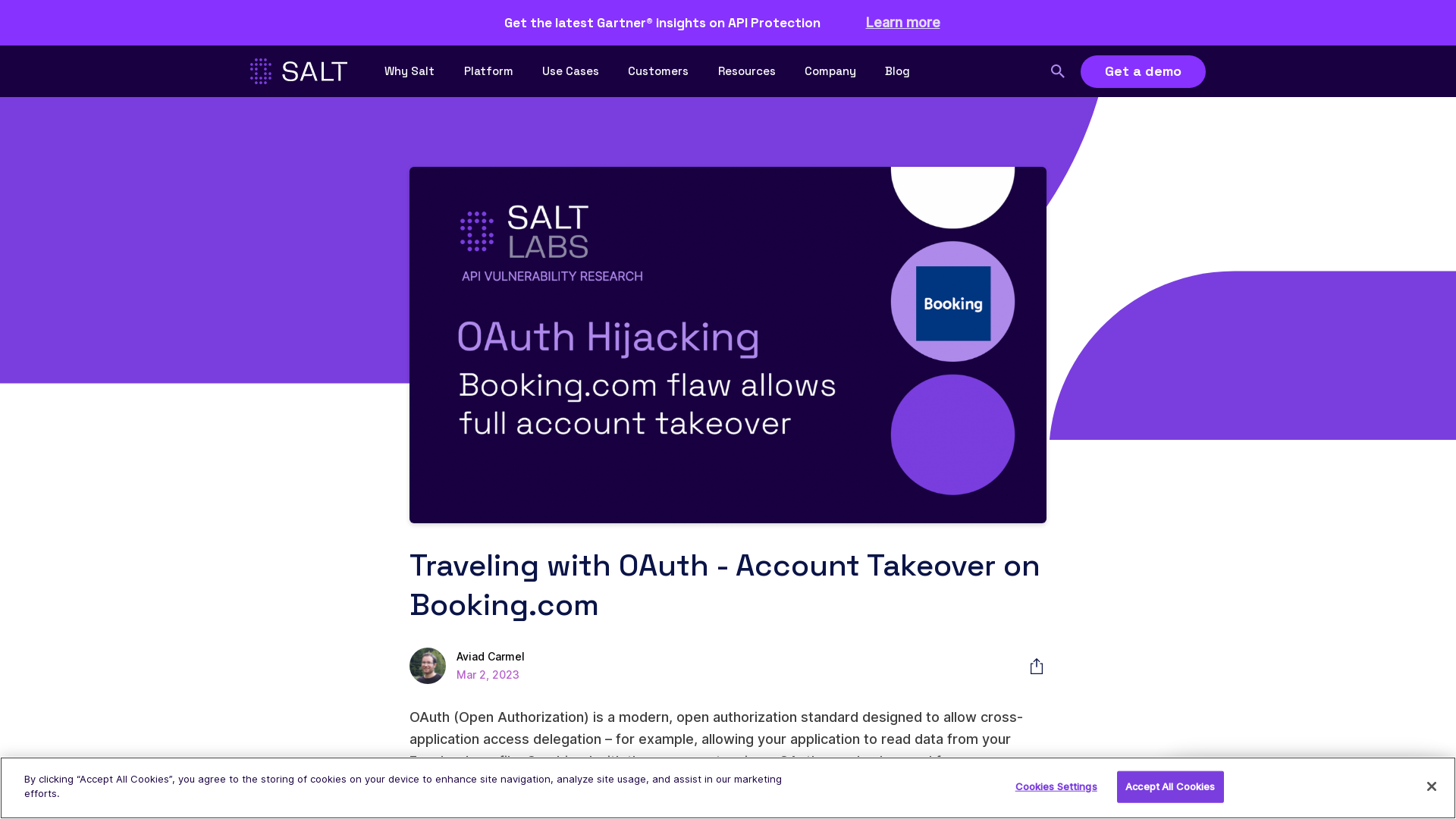 Salt Labs | Traveling with OAuth - Account Takeover on Booking.com