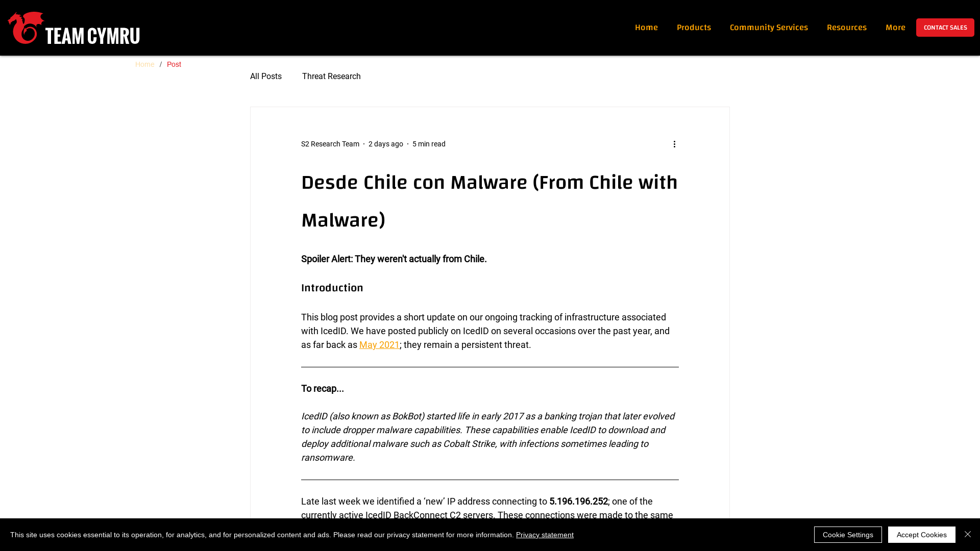 Desde Chile con Malware (From Chile with Malware)