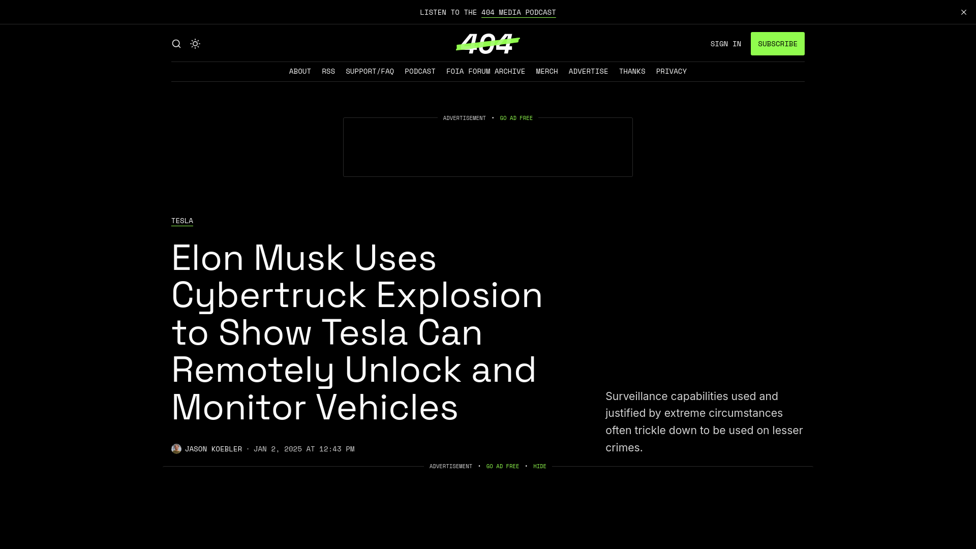 Elon Musk Uses Cybertruck Explosion to Show Tesla Can Remotely Unlock and Monitor Vehicles