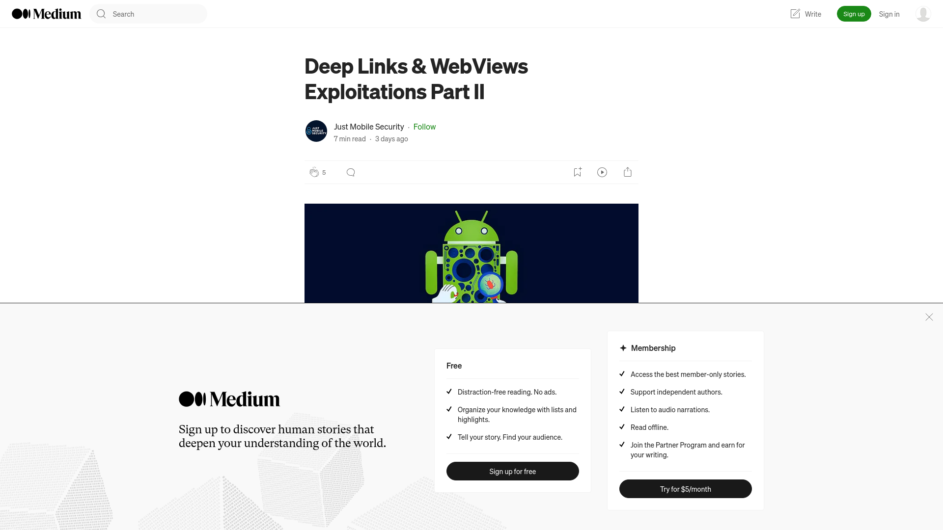 Deep Links & WebViews Exploitations Part II | by Just Mobile Security | Feb, 2024 | Medium