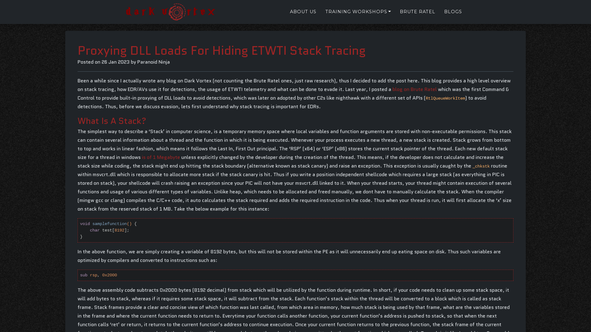 Proxying DLL Loads For Hiding ETWTI Stack Tracing