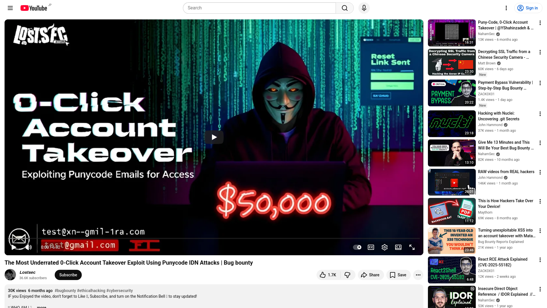 The Most Underrated 0-Click Account Takeover Exploit Using Punycode IDN Attacks | Bug bounty - YouTube