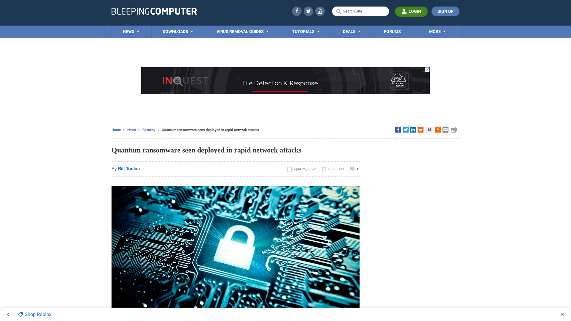 Quantum ransomware seen deployed in rapid network attacks