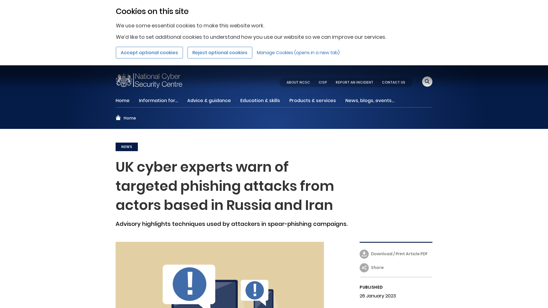 UK cyber experts warn of targeted phishing attacks from... - NCSC.GOV.UK