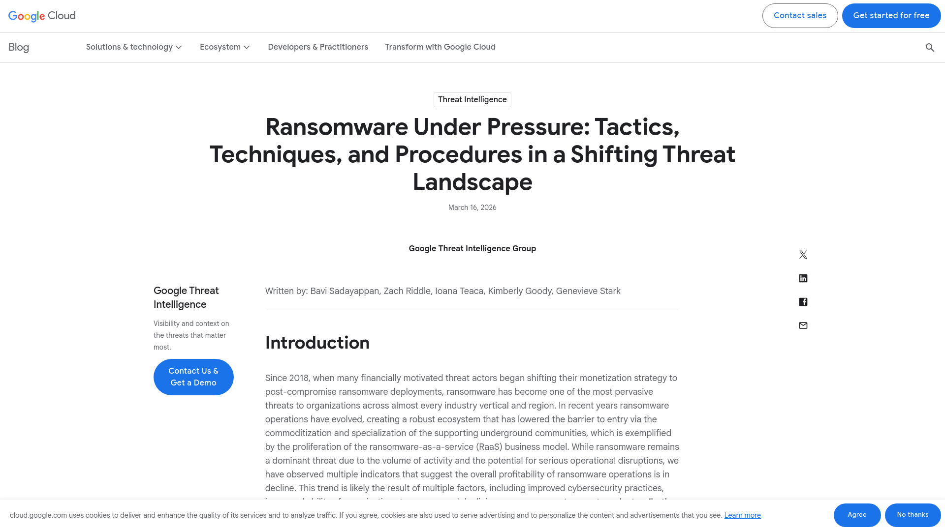 Ransomware Tactics, Techniques, and Procedures in a Shifting Threat Landscape | Google Cloud Blog