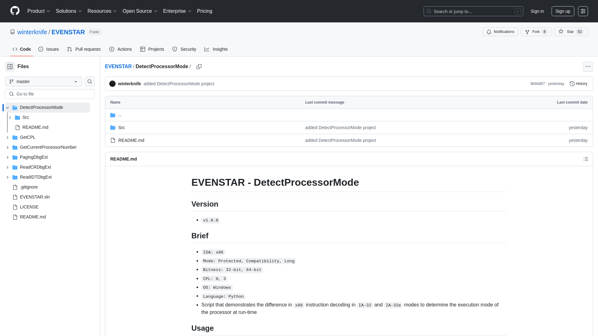 EVENSTAR/DetectProcessorMode at master · winterknife/EVENSTAR · GitHub