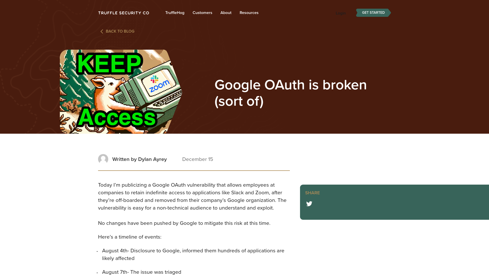 Google OAuth is broken (sort of) - Truffle Security