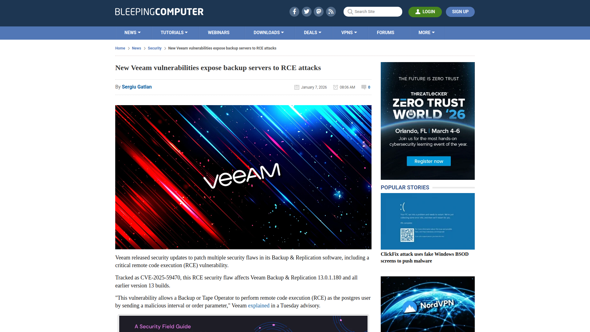 New Veeam vulnerabilities expose backup servers to RCE attacks