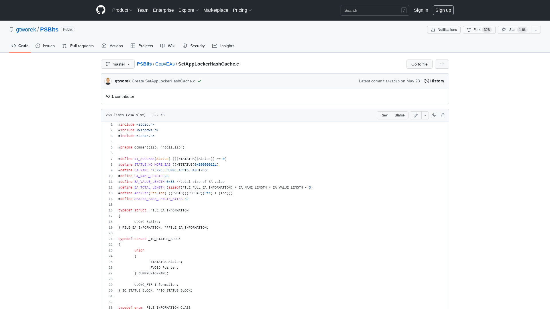 PSBits/SetAppLockerHashCache.c at master · gtworek/PSBits · GitHub