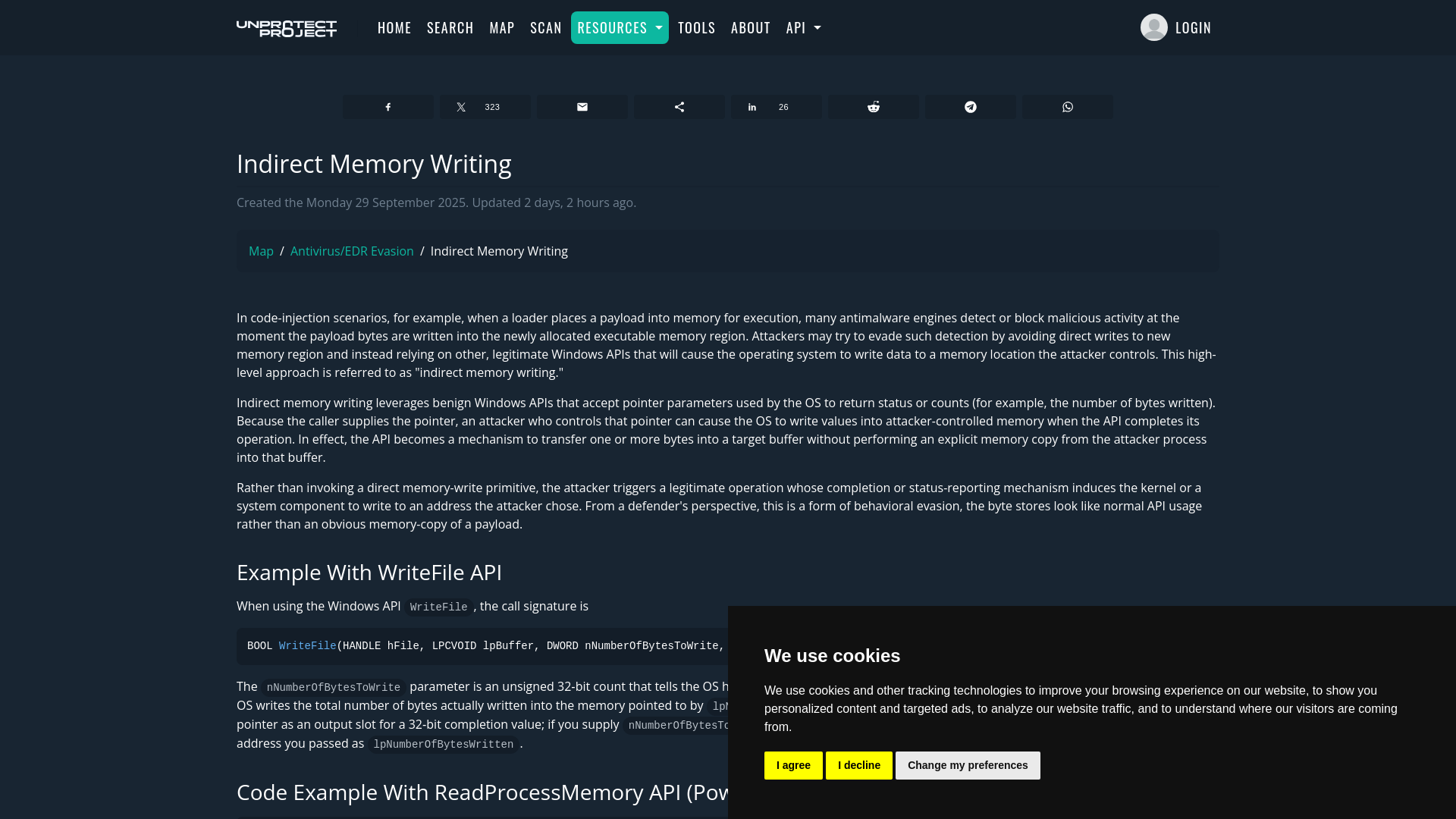 Indirect Memory Writing - Unprotect Project