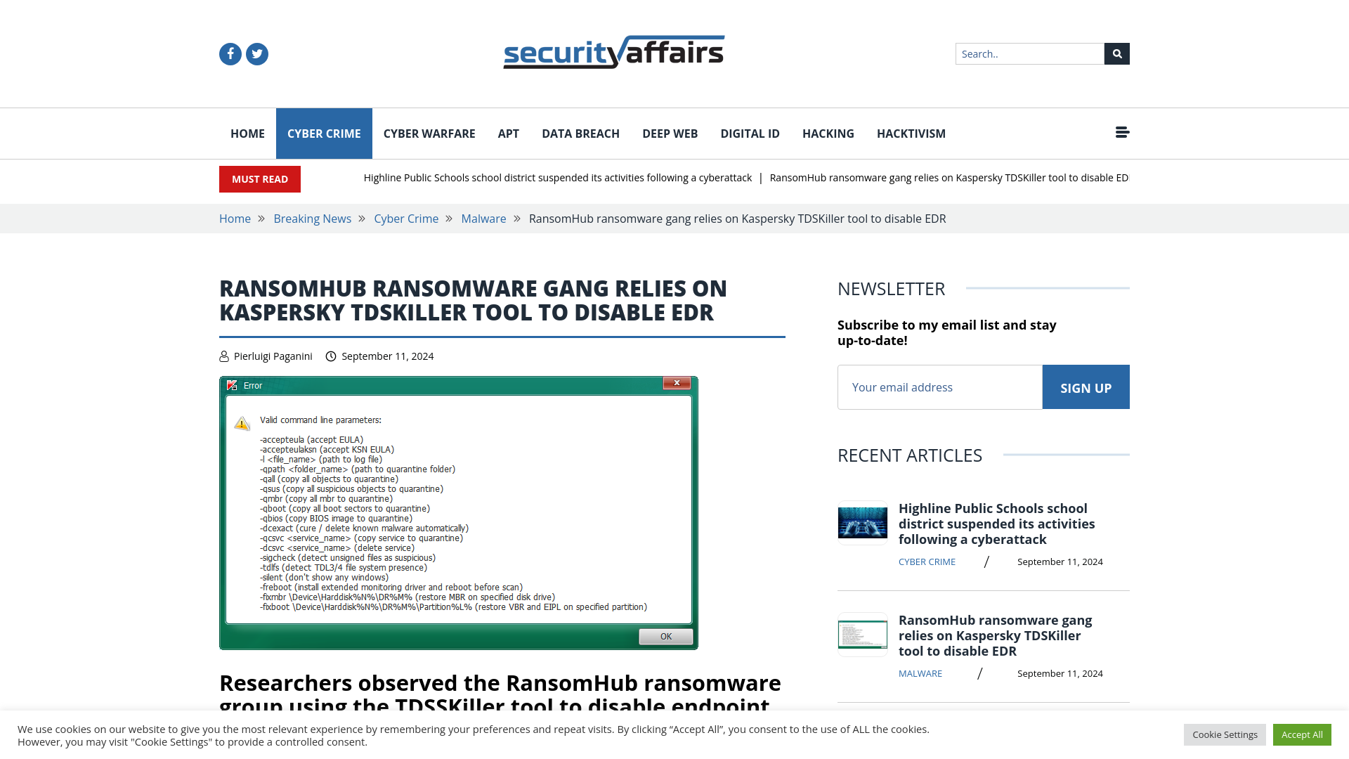 RansomHub ransomware gang relies on TDSKiller to disable EDR