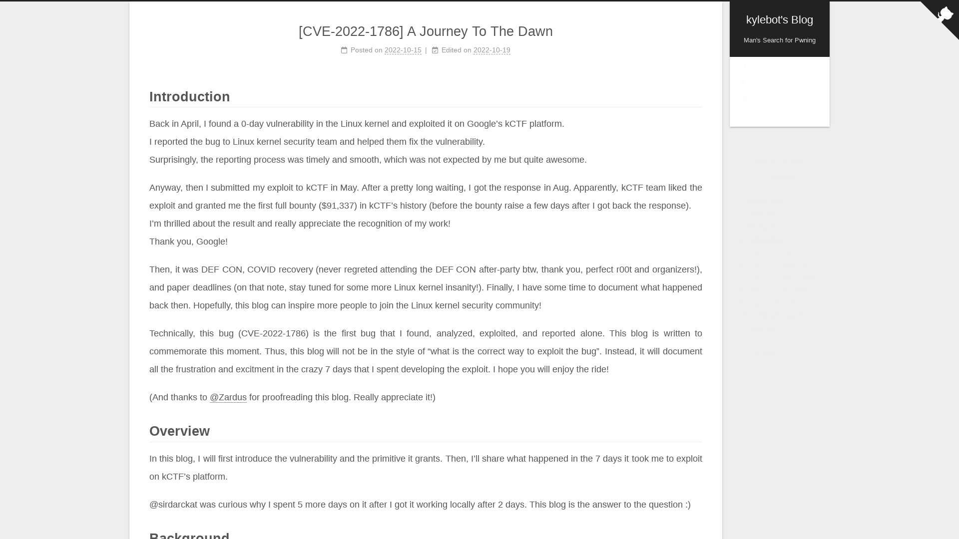[CVE-2022-1786] A Journey To The Dawn | kylebot's Blog