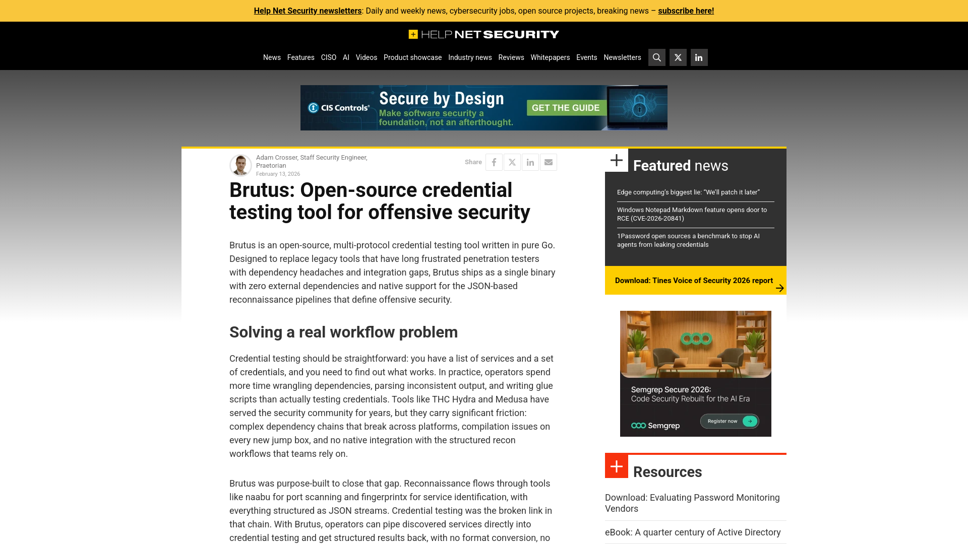 Brutus: Open-source credential testing tool for offensive security - Help Net Security