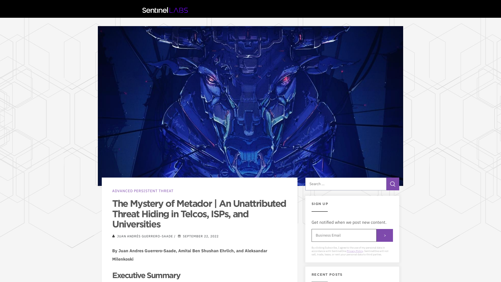 The Mystery of Metador | An Unattributed Threat Hiding in Telcos, ISPs, and Universities - SentinelOne