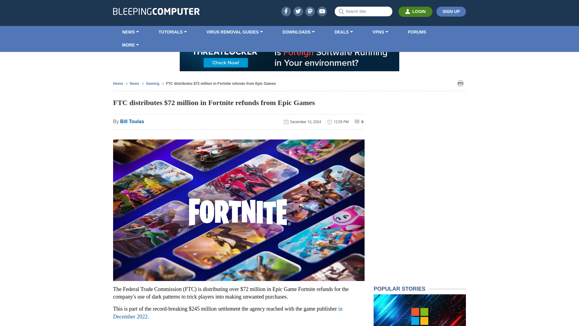 FTC distributes $72 million in Fortnite refunds from Epic Games