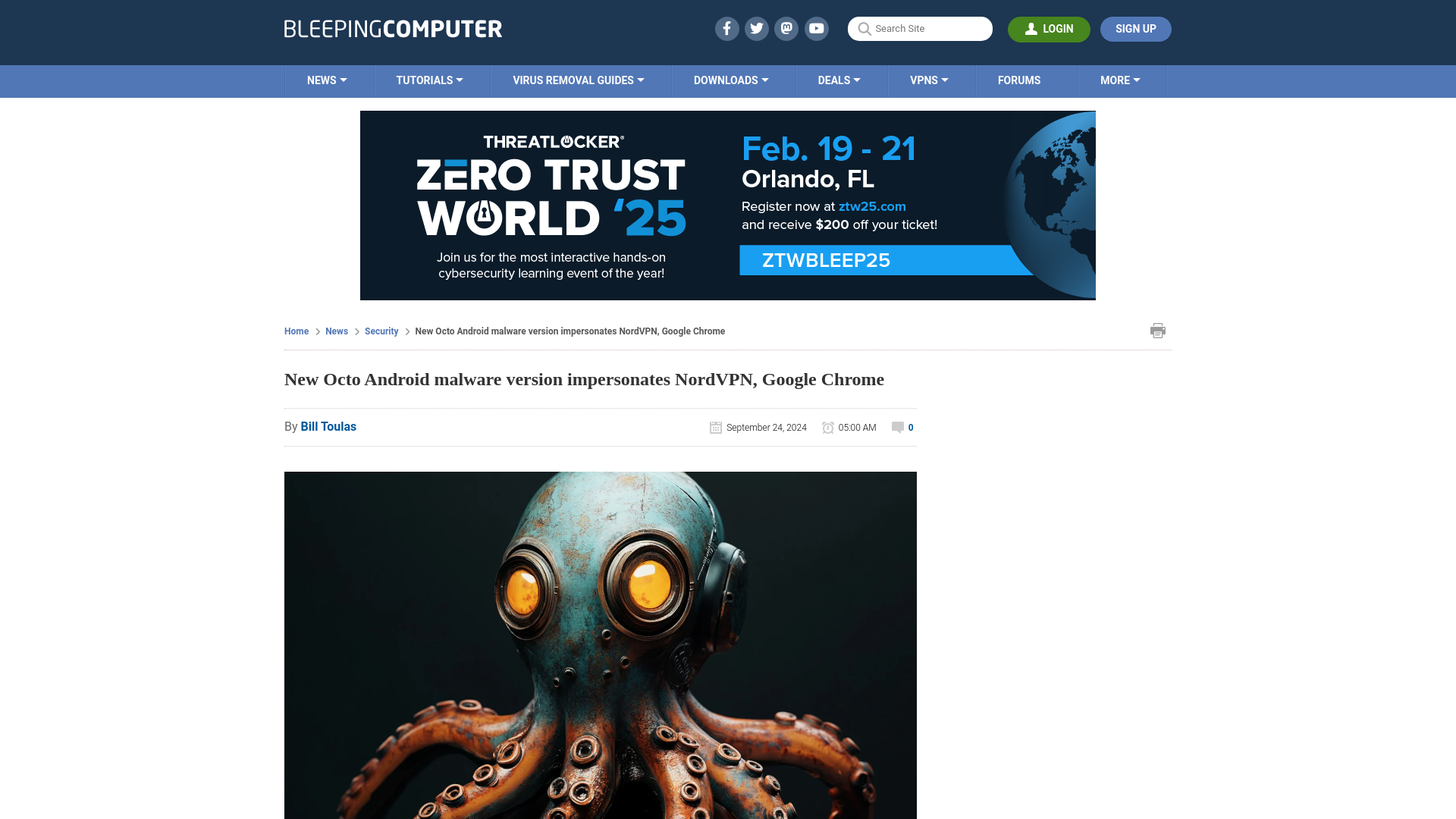 New Octo Android malware version impersonates NordVPN, Google Chrome