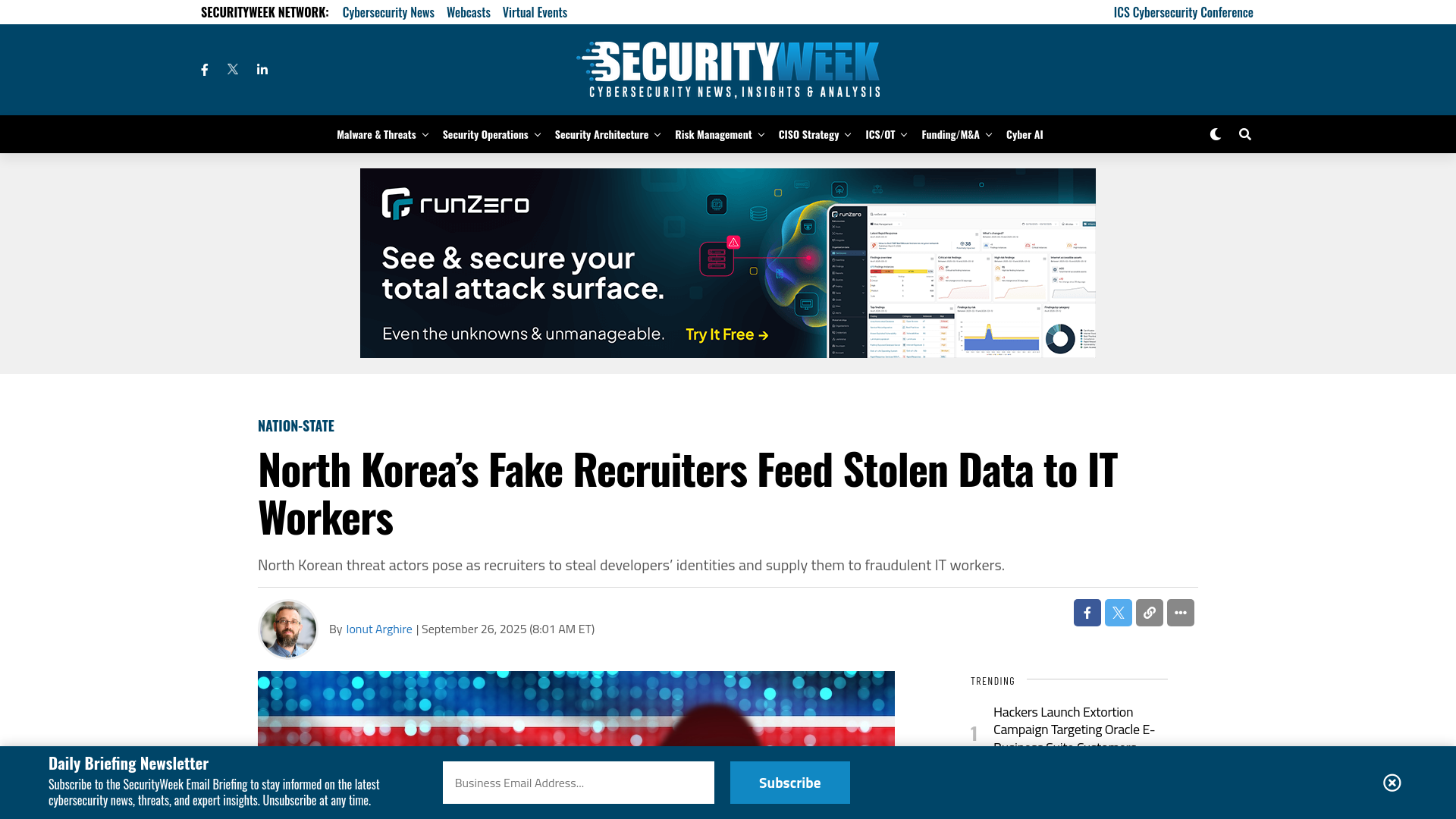 North Korea's Fake Recruiters Feed Stolen Data to IT Workers - SecurityWeek