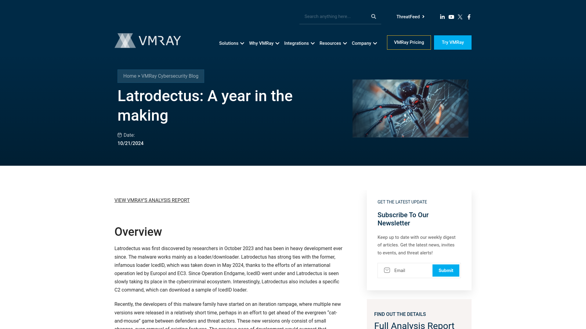 Latrodectus: A year in the making - VMRay