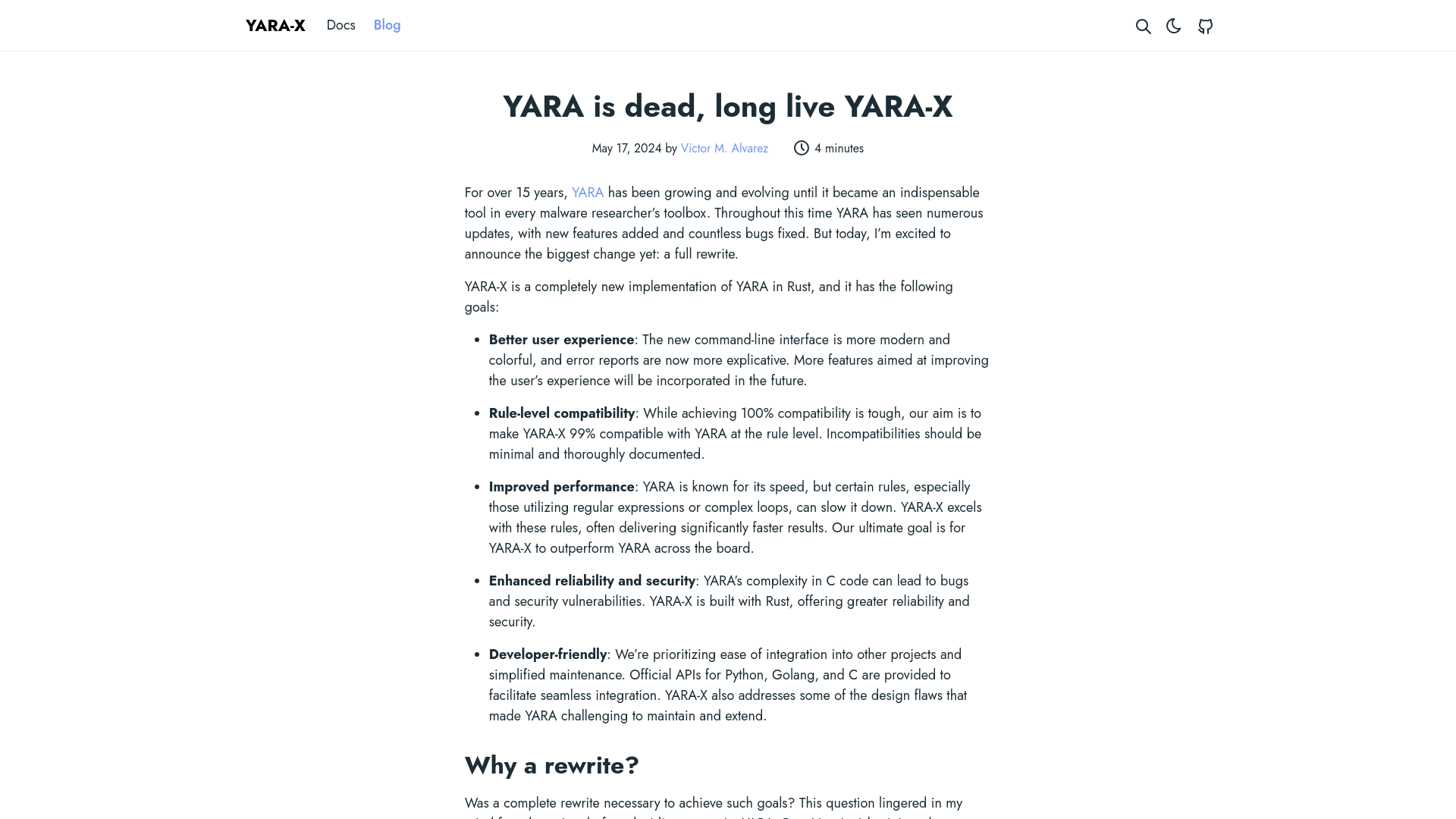 YARA is dead, long live YARA-X | YARA-X