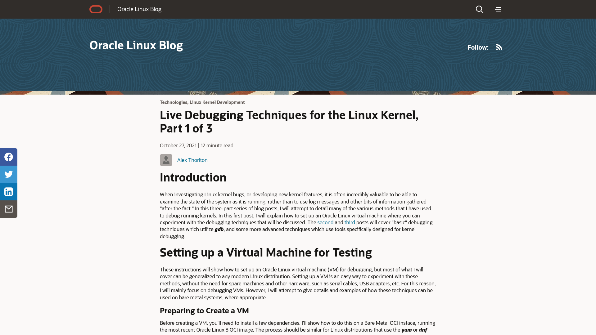 Live Debugging Techniques for the Linux Kernel, Part 1 of 3